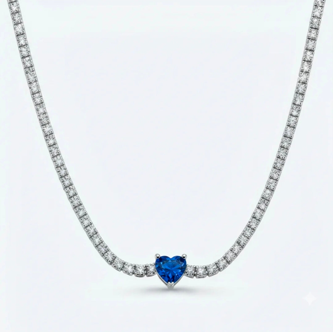 Collana Tennis cuoricino