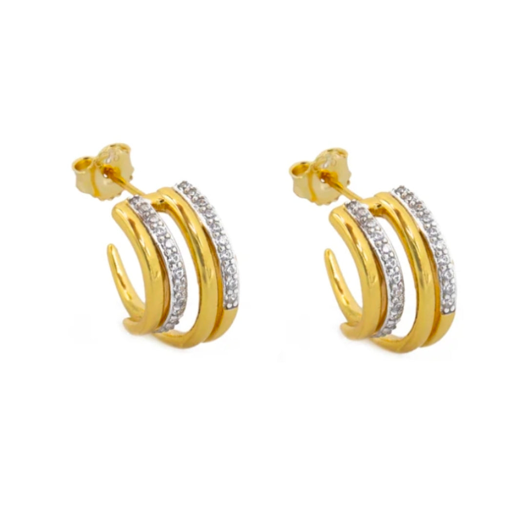 Orecchini Fascia con zirconi (OR059)