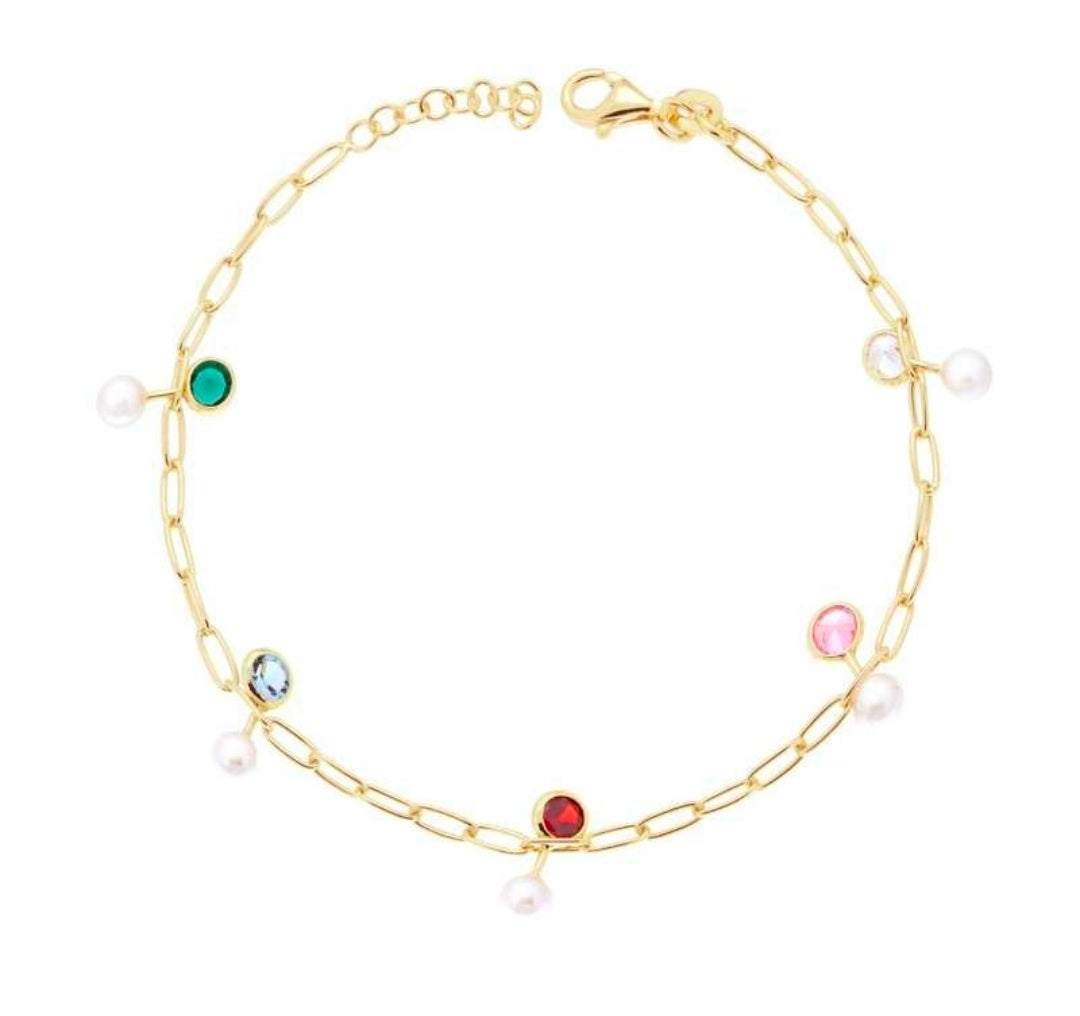 Bracciale Perle e zirconi