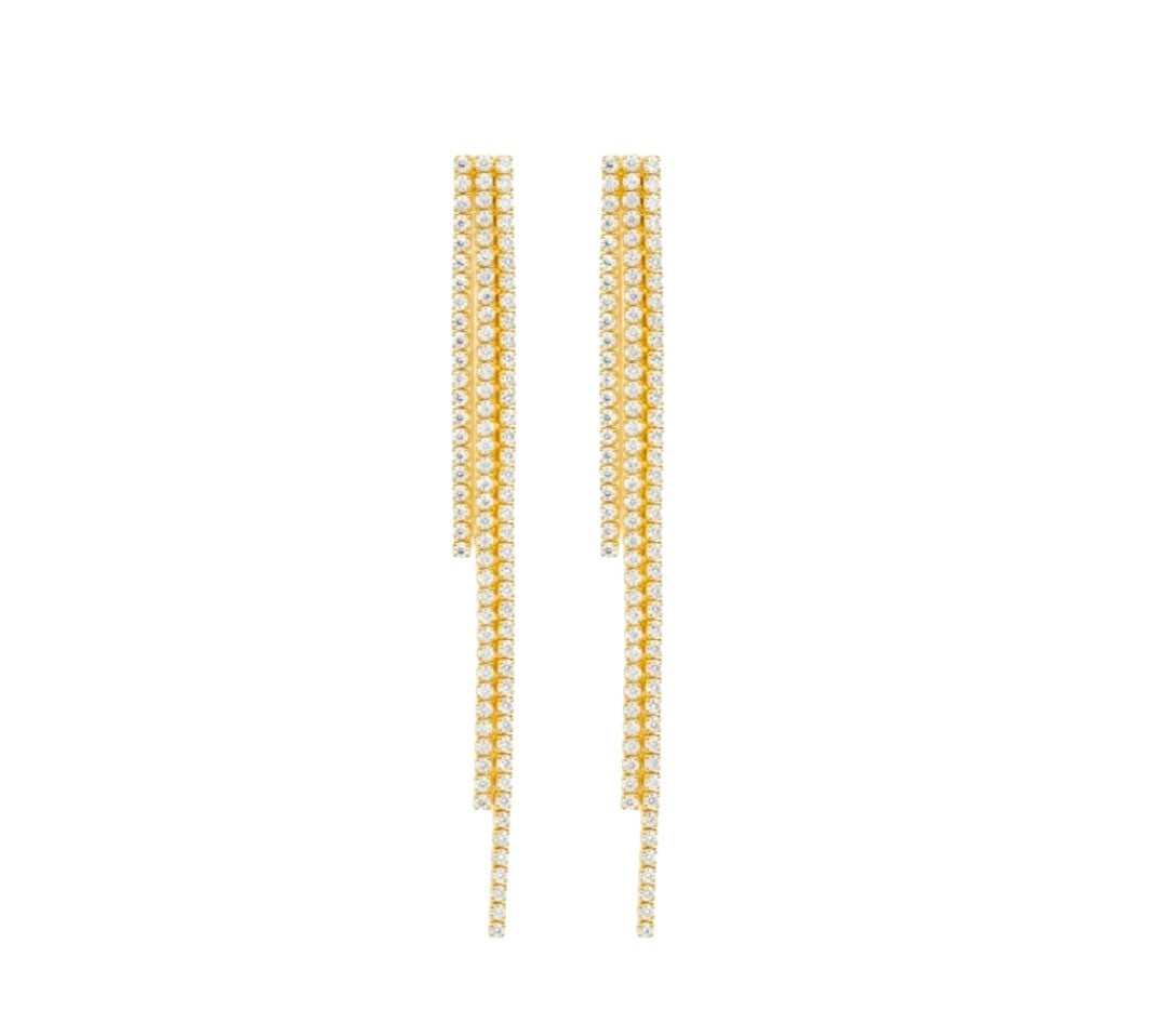 Orecchini Pendenti Tennis Triplo (OR287C)