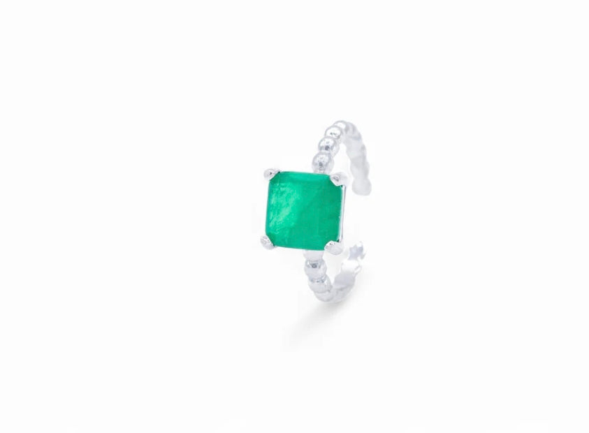Anello Simil smeraldo Quadrato Nudo (AN115)