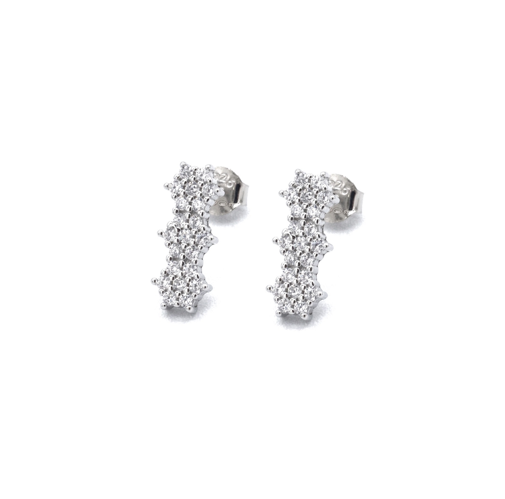 Orecchini modello Trology con pavé (OR293)