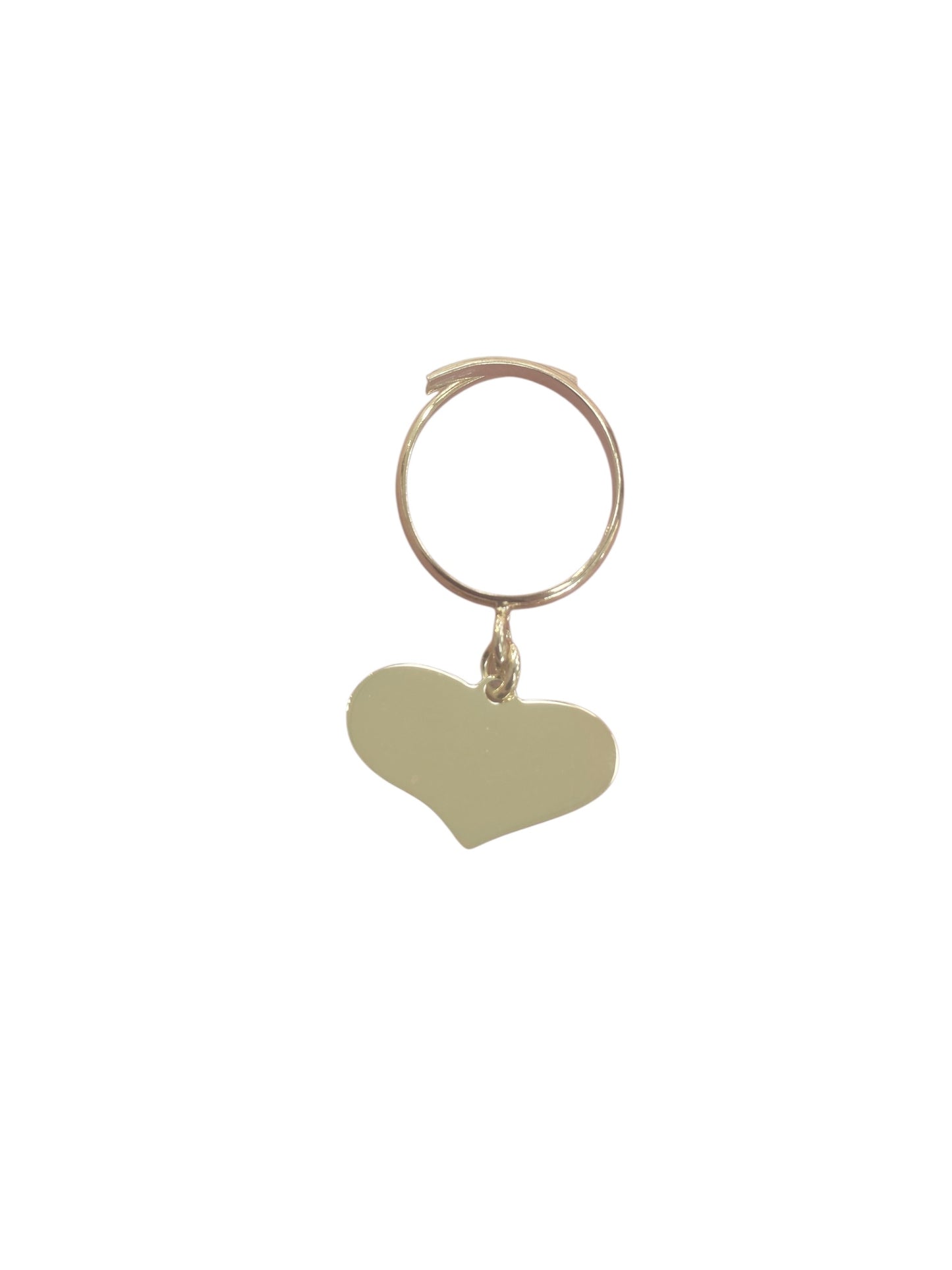 Anello cuore pendente personalizzabile