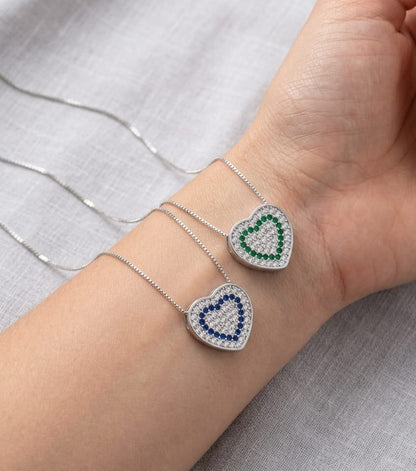 Collana Cuore pavè