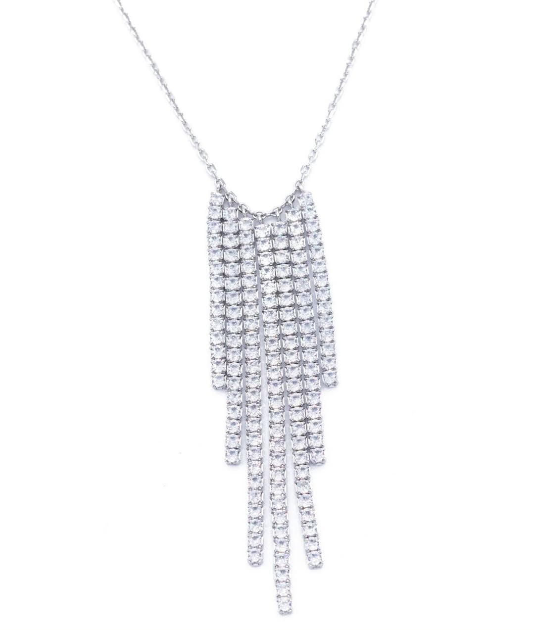 Collana cascata di zirconi modello Tennis