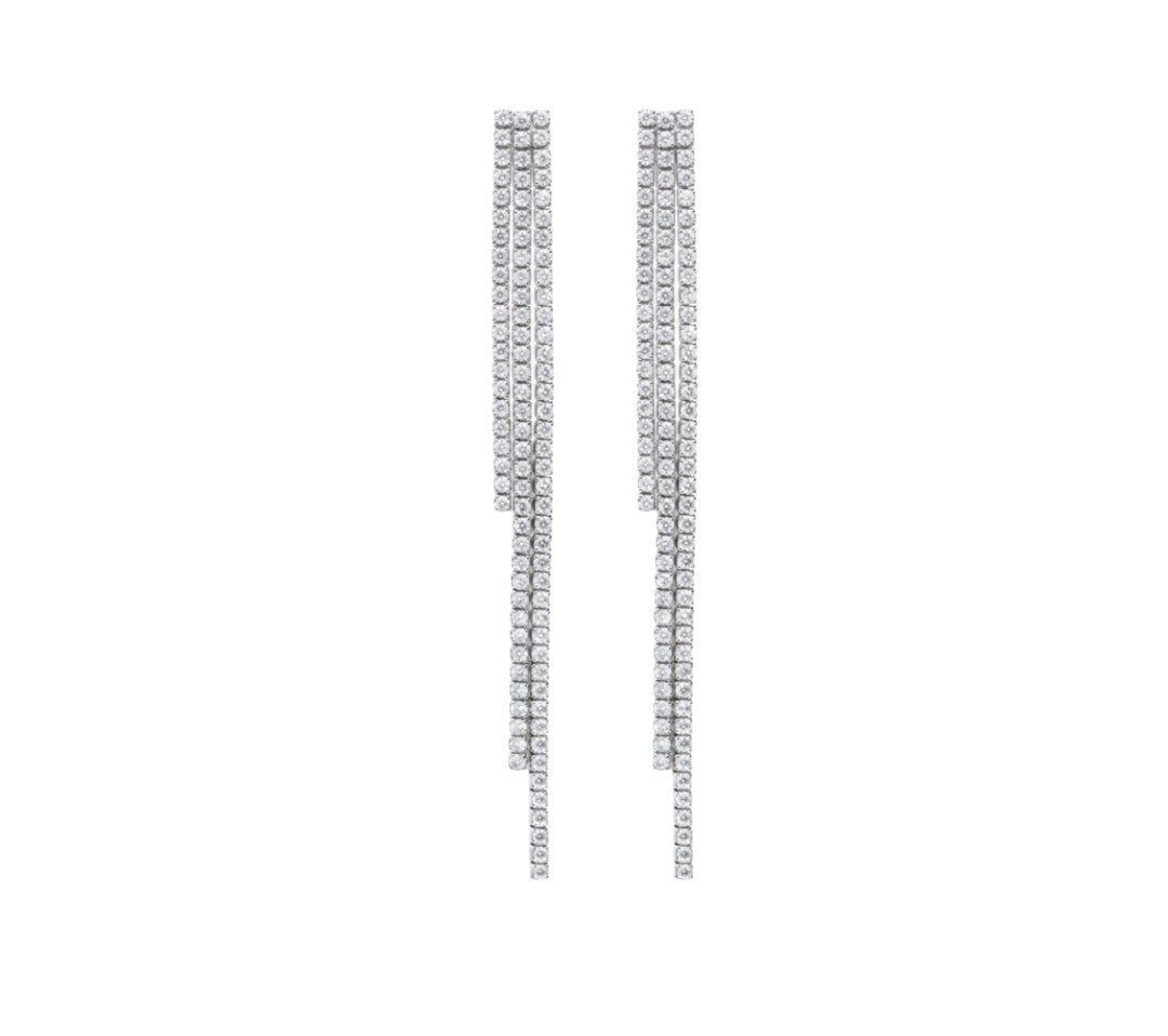 Orecchini Pendenti Tennis Triplo (OR287C)