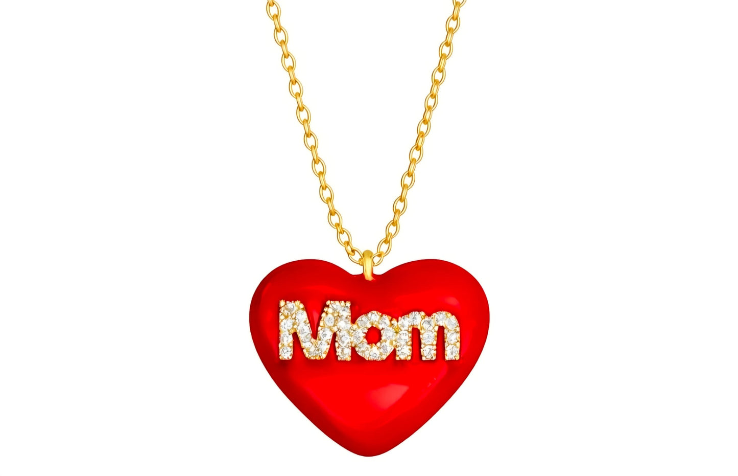 Collana Cuore Mom Smaltato