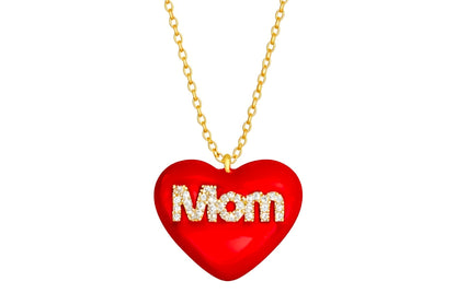 Collana Cuore Mom Smaltato