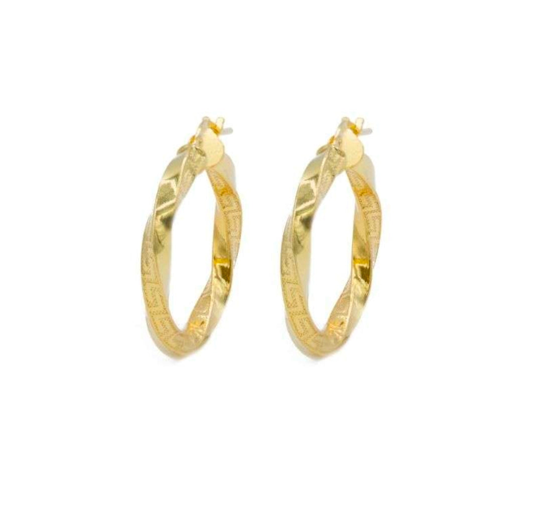 Orecchini Cerchio Con Greca (OR064)
