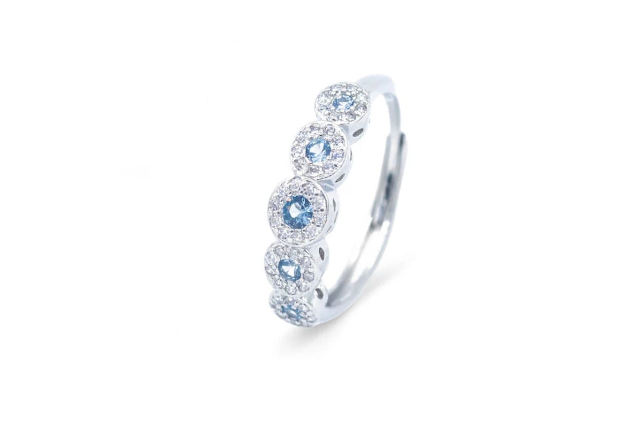 Anello Mezza Veretta Magica Con Pietre Colorate (AN004)