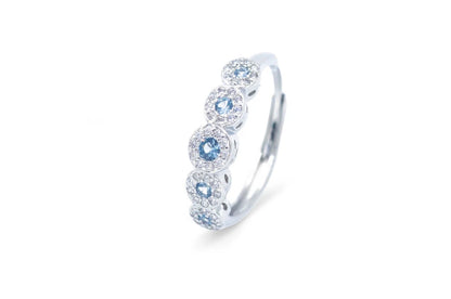 Anello Mezza Veretta Magica Con Pietre Colorate (AN004)