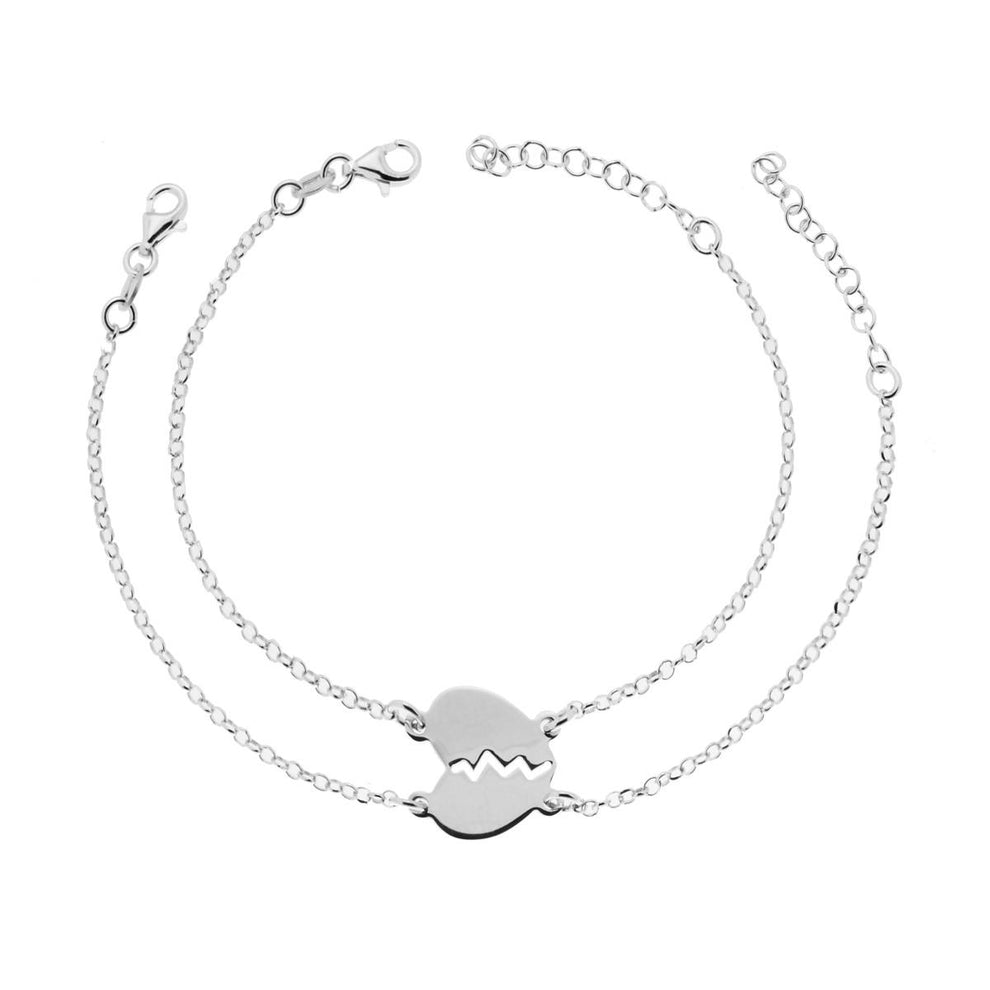 Bracciali cuore divisibile personalizzabile