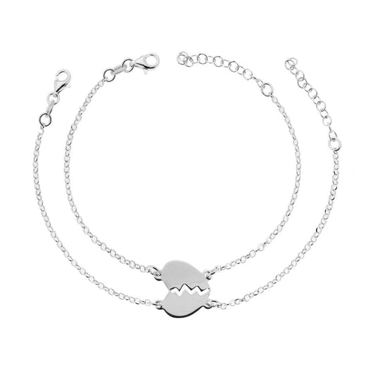 Bracciali cuore divisibile personalizzabile