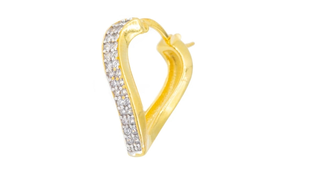 Orecchini Cuore con Zirconi (OR200W)