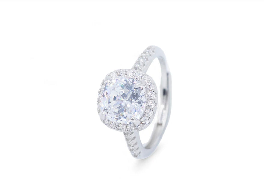 Anello Classico Pietra Colorata e Zirconi (AN031)