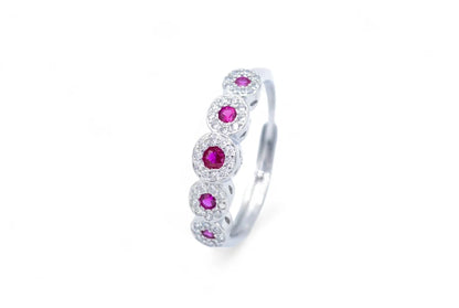 Anello Mezza Veretta Magica Con Pietre Colorate (AN004)