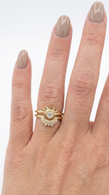 Anello coppia sole e luna