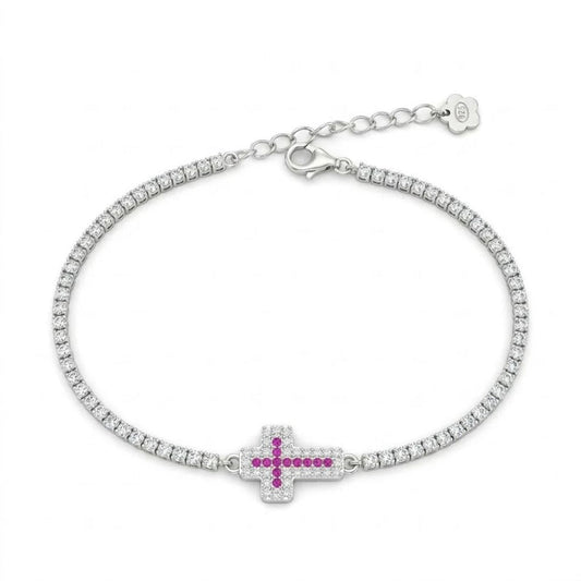 Bracciale tennis croce