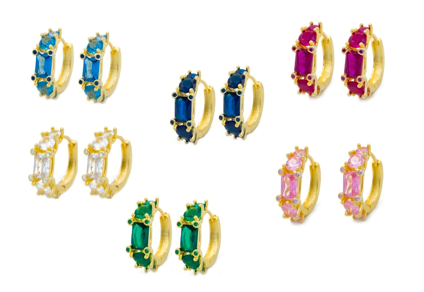 Orecchini cerchietti diamond colour