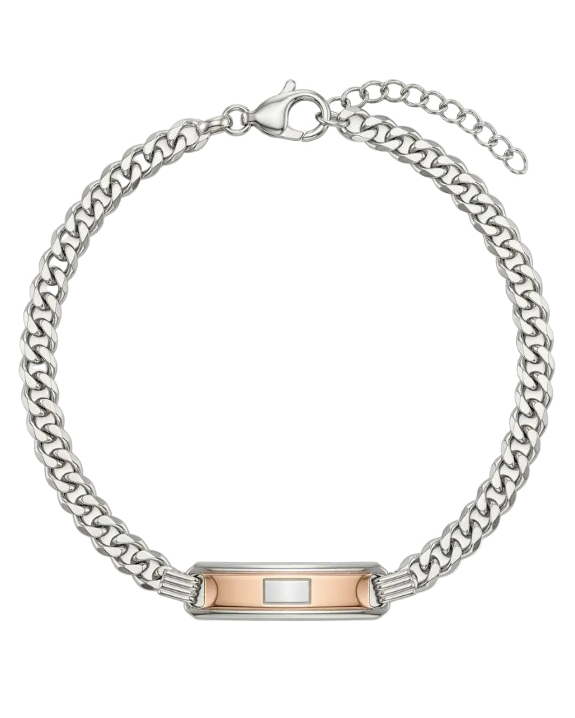 Bracciale Grumetta con Targa Uomo