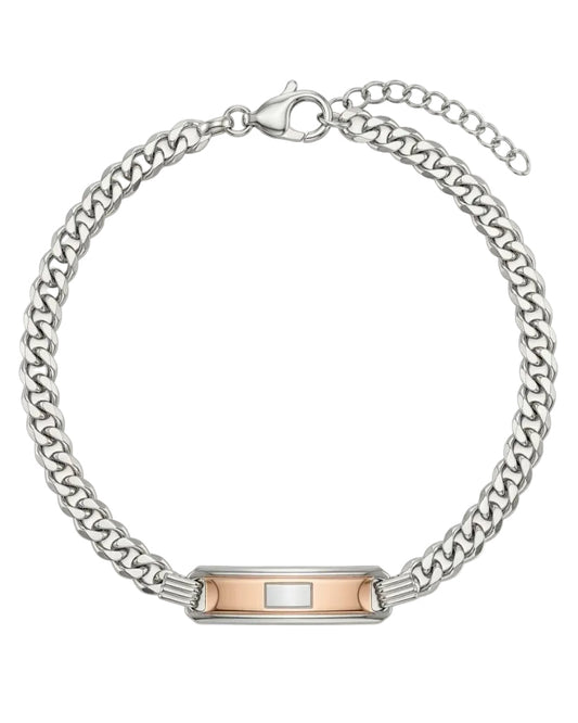 Bracciale Grumetta con Targa Uomo