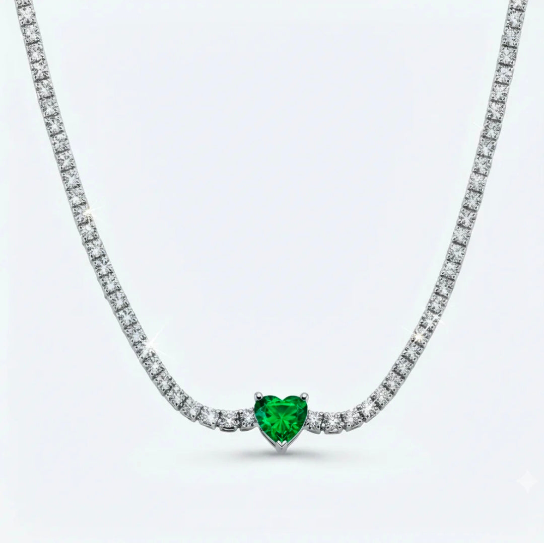 Collana Tennis cuoricino