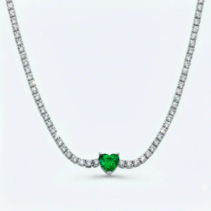 Collana Tennis cuoricino