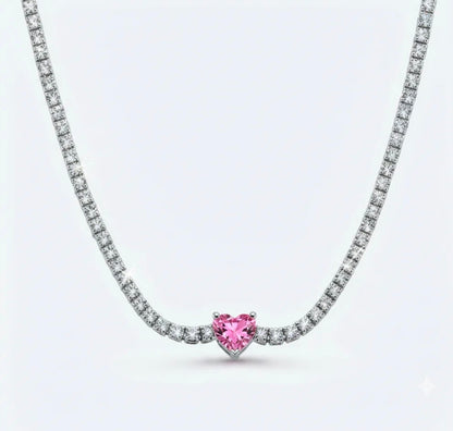 Collana Tennis cuoricino