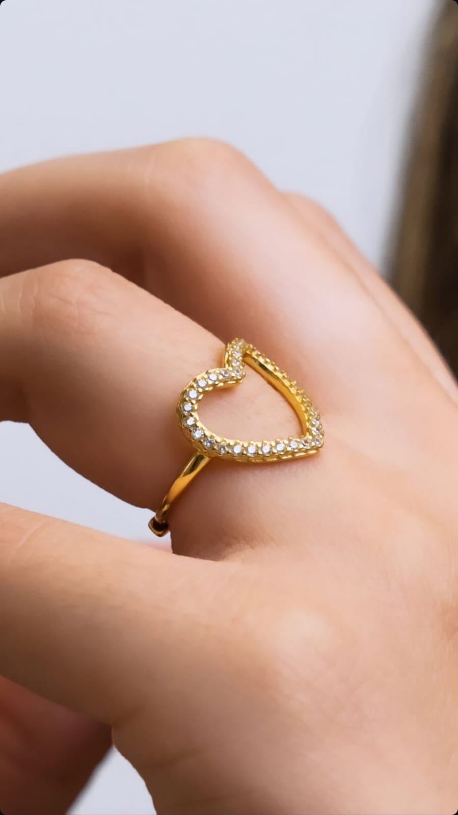 Anello Cuore simply strass