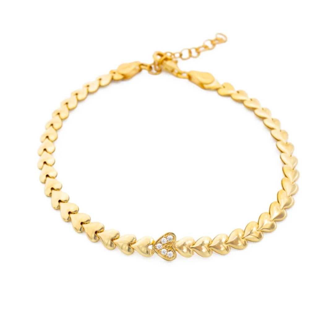 Bracciale con cuoricini