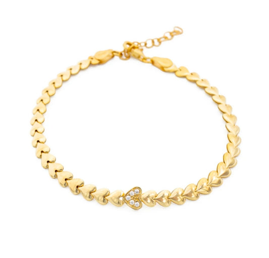 Bracciale con cuoricini