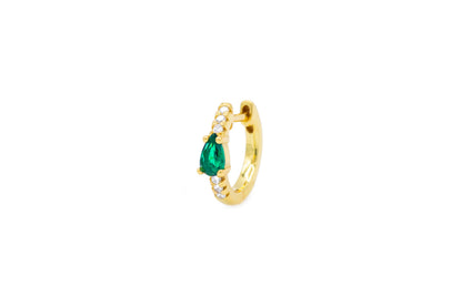Orecchini Cerchietti con strass e goccia colorati
