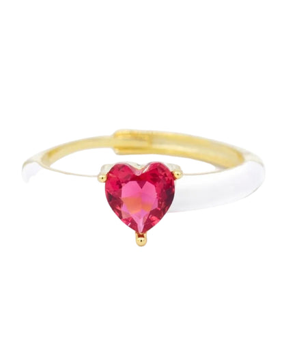 Anello Smaltato Cuore