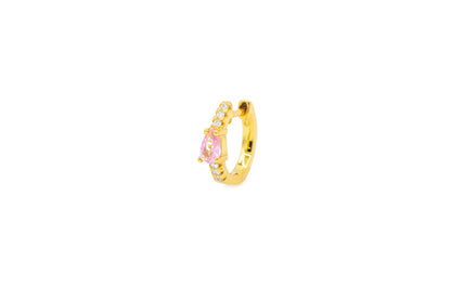 Orecchini Cerchietti con strass e goccia colorati