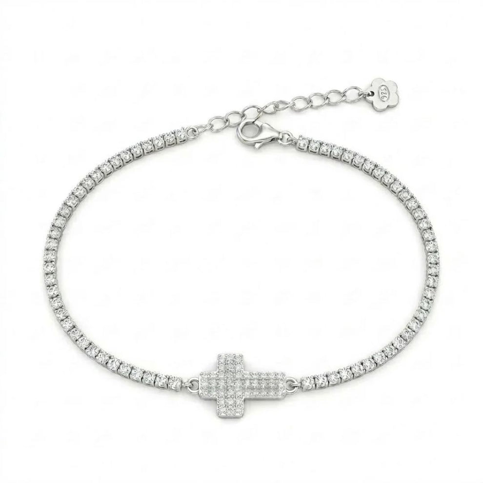 Bracciale tennis croce