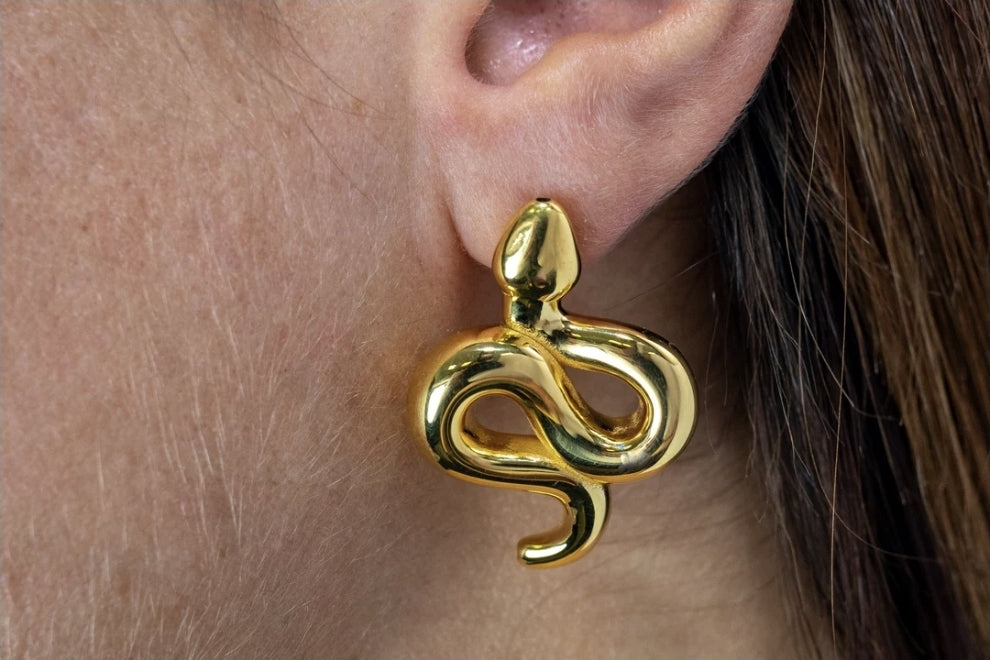 Orecchini snake a lobo (OR078)