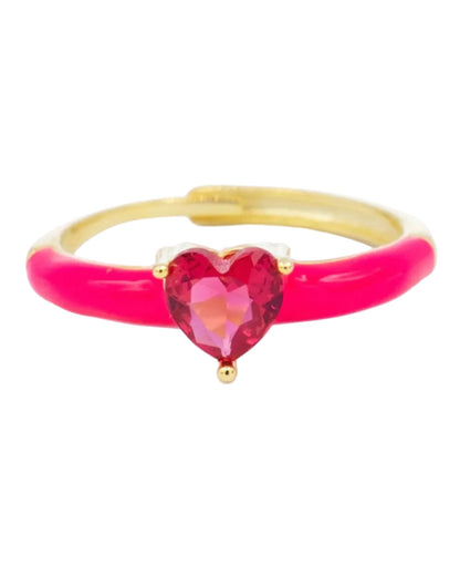 Anello Smaltato Cuore