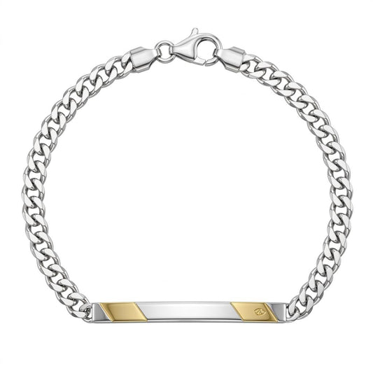Bracciale Grumetta con Targa Uomo