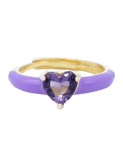 Anello Smaltato Cuore