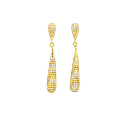 Orecchini Pendenti con Pavé di Zirconi (OR028)