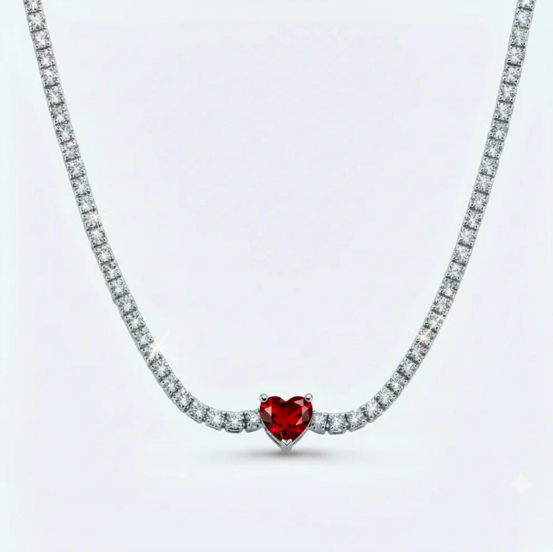 Collana Tennis cuoricino
