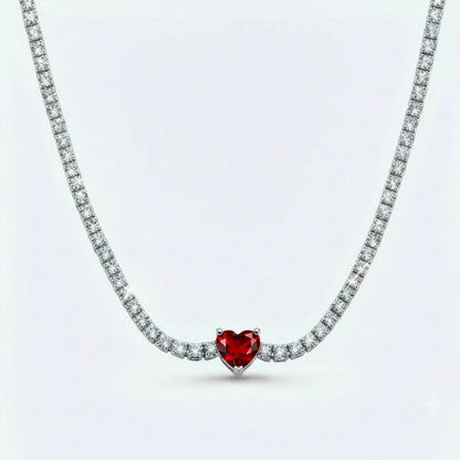 Collana Tennis cuoricino