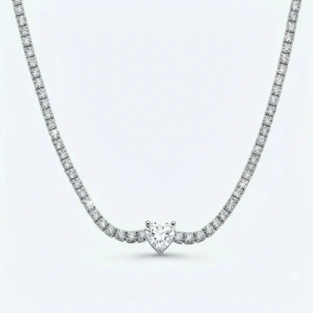 Collana Tennis cuoricino