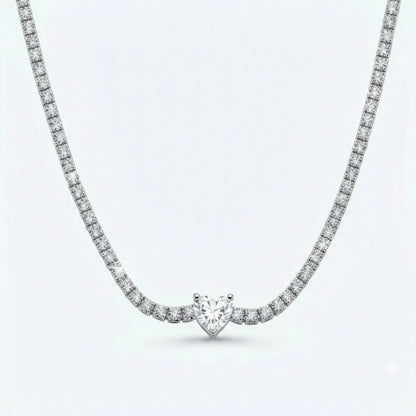 Collana Tennis cuoricino