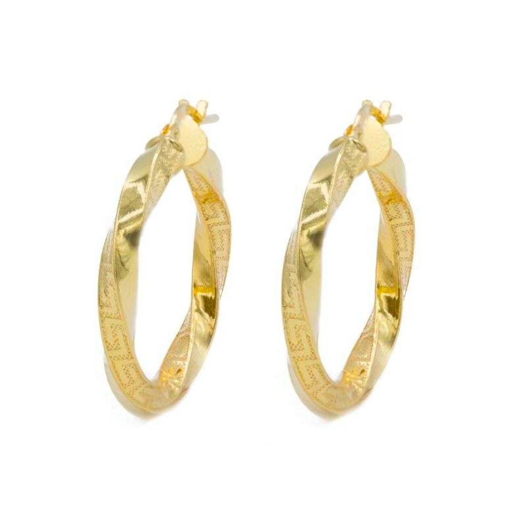 Orecchini Cerchio Con Greca (OR064)