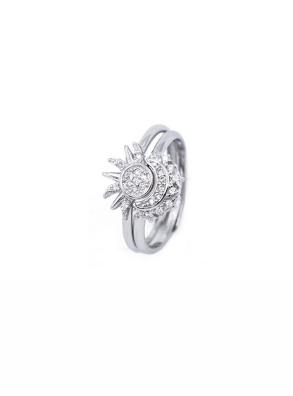 Anello coppia sole e luna