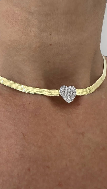 Collana Piattina Heart