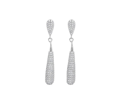 Orecchini Pendenti con Pavé di Zirconi (OR028)