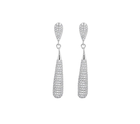 Orecchini Pendenti con Pavé di Zirconi (OR028)