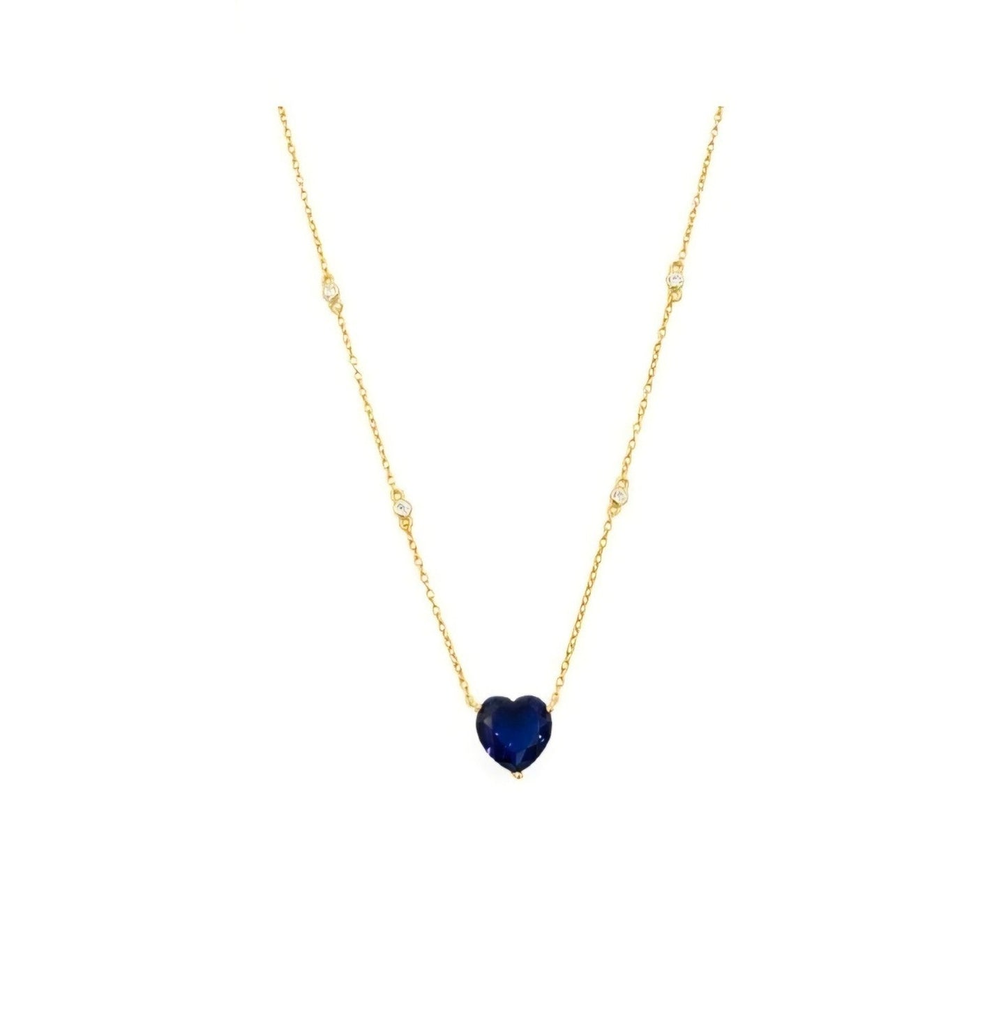 Collana con Cuore e Punto Luce Laterale